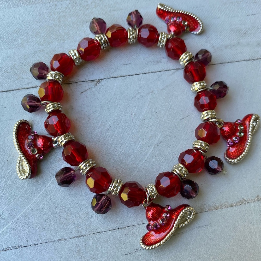 Red charm bracelet